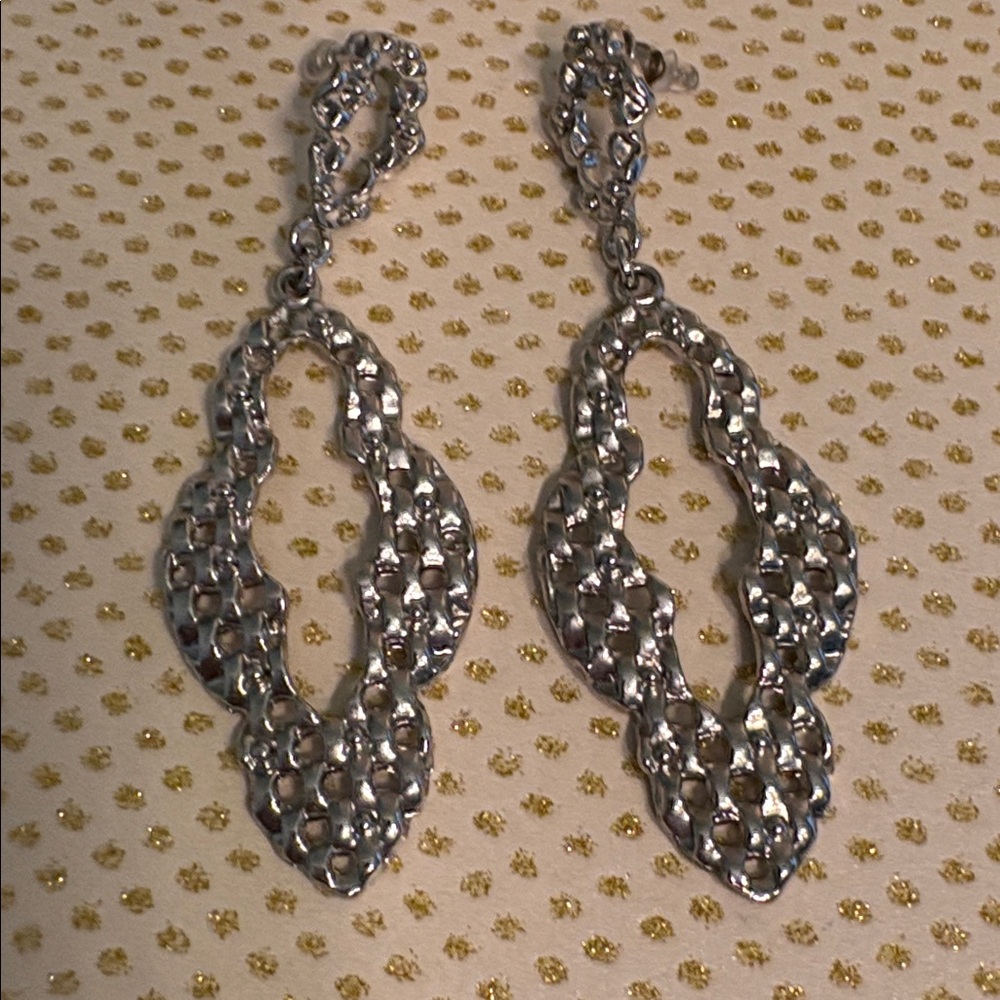 Fashion Silvertone Earrings (Three Pair)